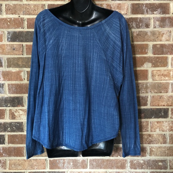 *Anthro Cloth & Stone Top - Blue Dolman Style - M - Picture 4 of 7